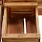 Set of 4 Brown Mahogany Farmhouse Storage Basket, 22" x 15" x 9"